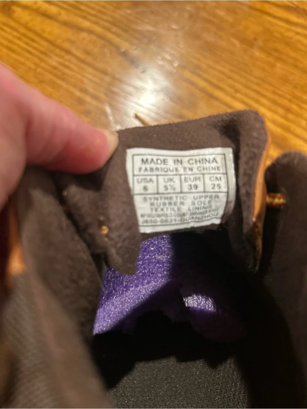 Polo Ralph Lauren men’s sz 6 Leather High-Top Sneakers in Brown women’s sz 8
